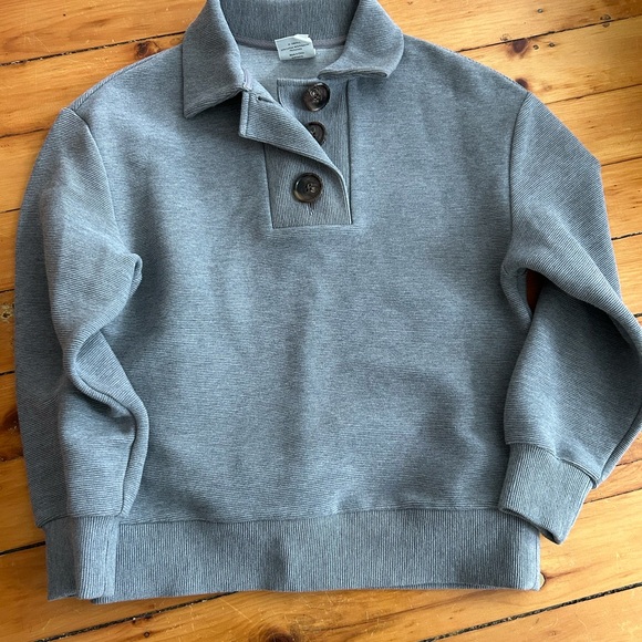 Varley Andale Sweat Grey Marl gray sweater xs - Picture 3 of 11